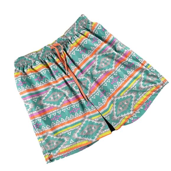 Chubbies Lined Classic Swim Trunk Mens L Aztec 7" Inseam Drawstring - Picture 1 of 7